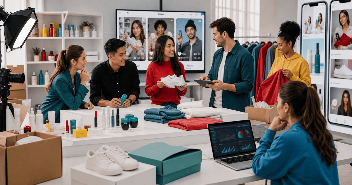 Encontre criadores para e-commerce: guia de lançamento de produtos, afiliados e social commerce